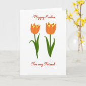 オレンジの花の春カード カード (黄色い花)