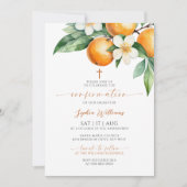 オレンジの花の確認 招待状 (正面)