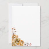 オレンジの花の結婚式の招待状（Save the Date） 招待状 (裏面)