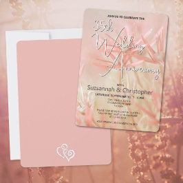 オレンジの花の結婚記念日パーティー 招待状