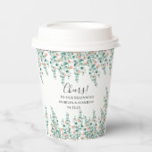 オレンジの花の花のブライズシャワー 紙コップ (正面)