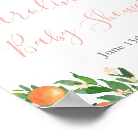 オレンジの花の香り シトラスシャワー ウェルカム ポスター (角)