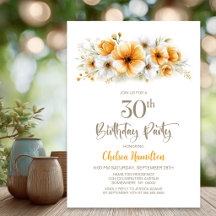 オレンジの花の30歳の誕生日パーティー