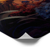 オレンジの花を持つジストピア型ロボット ポスター (角)