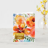 オレンジの花を添えたあなたを想うカード カード (黄色い花)
