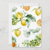 オレンジの花束のブライズシャワー・パーティー 招待状 (裏面)