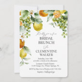 オレンジの花束のブライズシャワー・パーティー 招待状 (正面)