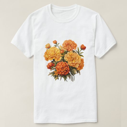 オレンジの花束 コンセプト アーティスティック デザイン Tシャツ (デザイン正面)