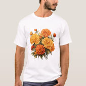 オレンジの花束 コンセプト アーティスティック デザイン Tシャツ (正面)