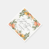 オレンジの花束 ブライダルシャワーのナプキン スタンダードカクテルナプキン (角)