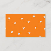 オレンジの花束 ブライダルシャワーレシピのリクエスト エンクロージャーカード (裏面)