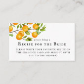 オレンジの花束 ブライダルシャワーレシピのリクエスト エンクロージャーカード (正面)