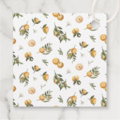 オレンジの花束 ブライダルシャワー フェイバータグ (裏面)