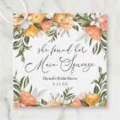 オレンジの花束 ブライダルシャワー フェイバータグ (正面)