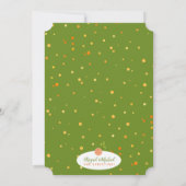 オレンジの花柑橘系男女兼用赤ちゃんシャワー 招待状 (裏面)