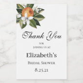 オレンジの花柑橘類ミニワイン ワインラベル (シングルラベル)