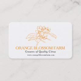 オレンジの花畑植物の柑橘類供給業者 名刺