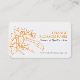 オレンジの花畑植物の柑橘類販売業者事業 名刺