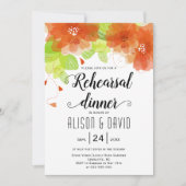 オレンジの花結婚のリハーサル 招待状 (正面)