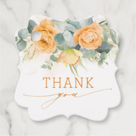 オレンジの花結婚様ありがとう フェイバータグ