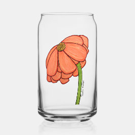 オレンジの花 ガラス缶