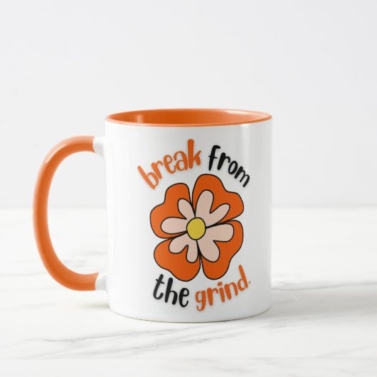 オレンジの花 コーヒーマグ マグカップ (左)