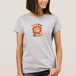 オレンジの花Tシャツ Tシャツ