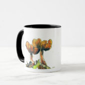 オレンジの菌類マグカップ マグカップ (正面左)