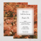 オレンジの葉が落ちる ブライダルシャワー 招待状 (正面/裏面)