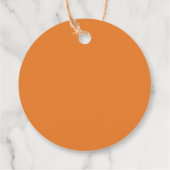 オレンジの葉っぱのシトラス テーマのウェディング サンクス フェイバータグ (裏面)