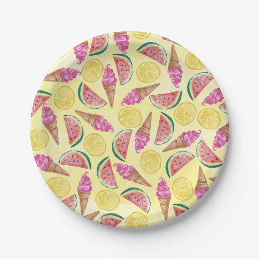 オレンジの葉 ペーパープレート (正面)