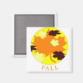 オレンジの葉 マグネット (正面/裏面)