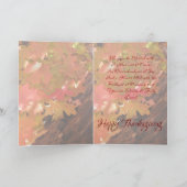 オレンジの葉(1)感謝祭カード シーズンカード (内部)