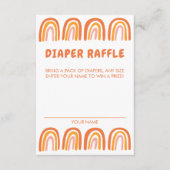 オレンジの虹のかわいいベイビーシャワー カスタム エンクロージャーカード (正面)