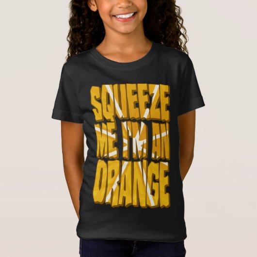 オレンジの衣装おかしなハロウィンシトラスのフルーツスライス Tシャツ (正面)