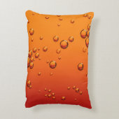 オレンジの表面に水滴 アクセントクッション (裏面(縦))