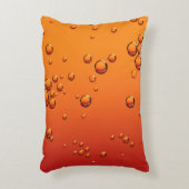 オレンジの表面に水滴 アクセントクッション (正面(垂直))