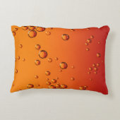オレンジの表面に水滴 アクセントクッション (裏面)