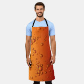 オレンジの表面に水滴 エプロン (着用した状態)