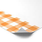 オレンジの誕生日パーティーまたは赤ちゃんシャワー歓迎サイン ポスター (角)