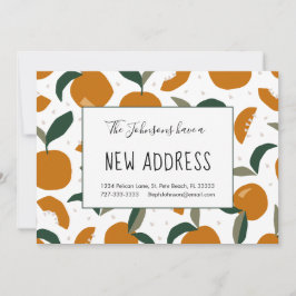 オレンジの豊富な新しいホームアドレス 案内状
