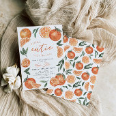 オレンジの赤ちゃんかわいこちゃんがシャワーを浴びる途中にある 招待状