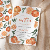 オレンジの赤ちゃんかわいこちゃんがシャワーを浴びる途中にある 招待状