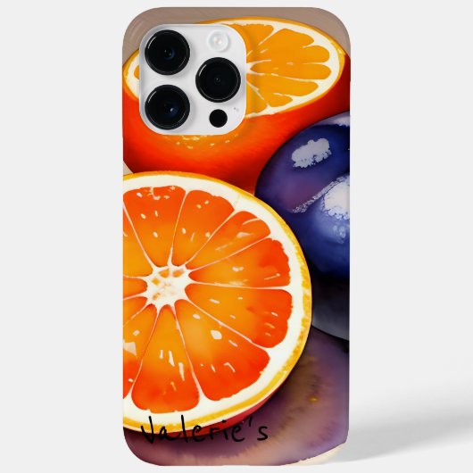 オレンジの輝き 水彩画 Case-Mate iPhoneケース (裏面)