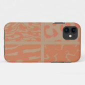 オレンジの野生動物パターン Case-Mate iPhoneケース (裏面(横))