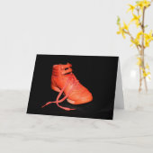 オレンジの靴は私があなたのために働いて良かった？ボス日 カード (黄色い花)