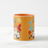 オレンジの香り立つ花々 マグカップ (中央)