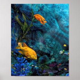 オレンジの魚と青い世界 ポスター