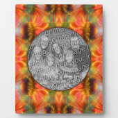 オレンジの《植物》百日草フラワーオリジナルの写真を作成 フォトプラーク (正面)