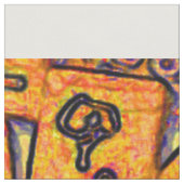 オレンジのMah Jonggのタイル ファブリック (クローズアップ)